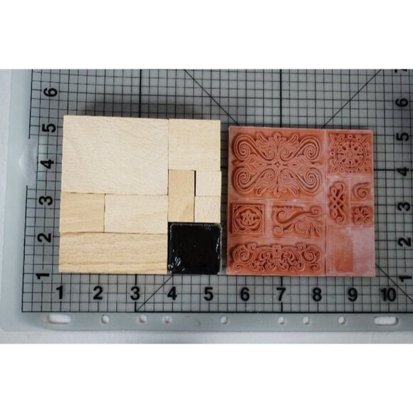 NEW!! All Night Media Woodblock Rubber Stamp Set #2403r Ornamental - Picture 4 of 4